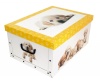 Tárolódoboz karton maxi 52x40x25 cm kutya golden retriever sárga