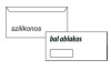 Boríték LA/4 szilikonos bal ablakos