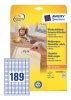 Etikett címke Avery Zweckform 25.4x10 mm univerzális címke visszaszedhető 25 ív 4725 db/csomag L4731