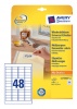 Etikett címke Avery Zweckform 45.7x21.2 mm univerzális címke visszaszedhető 5 ív 1200 db/csomag L4736