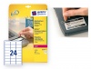 Etikett címke Avery Zweckform 63.5x33.9 mm lézer címke eltávolíthatatlan 20 ív 480 db/csomag L6146