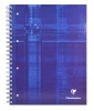 Spirálfüzet Clairefontaine Bind'O Block A/4-80 lapos színezett szélű kockás kék