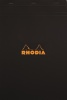 Jegyzettömb Clairefontaine Rhodia Black A/5 80 lapos vonalas margós