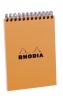 Jegyzettömb spirálos Clairefontaine Rhodia Orange A/4 80 lapos vonalas