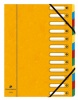 Előrendező Exacompta 245x320 mm 12 részes gumis ablakos karton sárga