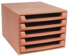 Irattartó box műanyag Exacompta/Multiform Forever A/4 5 fiókos nyitott piros