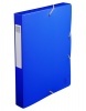 Füzetbox PP Exacompta Exabox A/4 40 mm gerinccel gumis kék