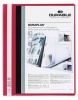 Gyorsfüző PVC Durable Duraplus A/4 áttetsző zsebes előlap piros