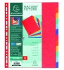 Elválasztólap karton Exacompta 297x242 mm 12 részes maxi színes