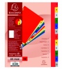 Elválasztólap PP Exacompta 297x242 mm 12 részes színes maxi