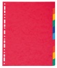 Elválasztólap karton Exacompta 297x242 mm 10 részes színes maxi