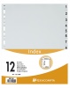 Regiszter PP Exacompta 297x242 mm 1-12-ig szürke