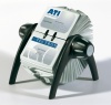 Névjegykártyatartó Durable Visifix Flip forgatható asztali 400 db-os regiszterrel fekete/ezüst