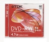 DVD-RW TDK 4.7 GB újraírható 4x normál tok