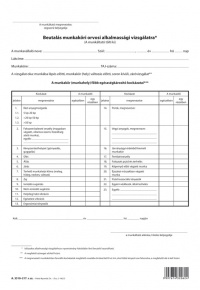 Beutaló munkaköri alkalmassági vizsgálatra szabadlap A/4 álló