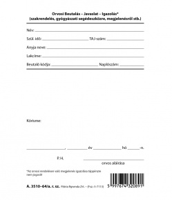 Szakbeutaló szabadlap A/6 álló