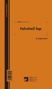 Felvételi lap erdőgazdálkodási 50x2 lapos tömb