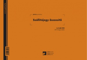 Szállítójegy összesítő 50x2 lapos tömb A/4 fekvő