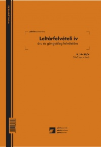 Leltárfelvételi ív áru és göngyöleg felvételére 50x3 lapos tömb A/4 álló