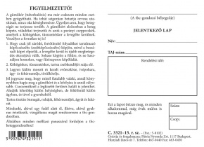 Jelentkezési lap TBC gondozóba A/7 négyoldalas