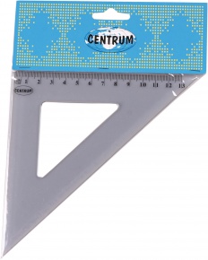 Vonalzó Centrum háromszög 45 fokos 13 cm csomagolt