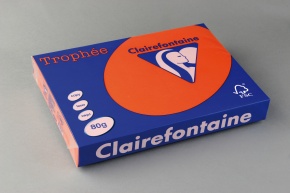 Másolópapír színes Clairefontaine Trophée A/3 80g intenzív narancssárga 500 ív/csomag