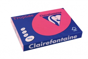 Másolópapír színes Clairefontaine Trophée A/3 80g intenzív rózsaszín 500 ív/csomag