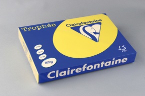 Másolópapír színes Clairefontaine Trophée A/3 80g intenzív sárga 500 ív/csomag