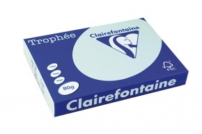 Másolópapír színes Clairefontaine Trophée A/3 80g pasztell égkék 500 ív/csomag