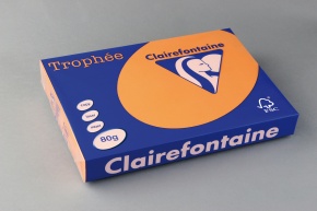Másolópapír színes Clairefontaine Trophée A/3 80g pasztell narancssárga 500 ív/csomag