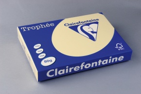 Másolópapír színes Clairefontaine Trophée A/3 80g pasztell sötétkrém 500 ív/csomag
