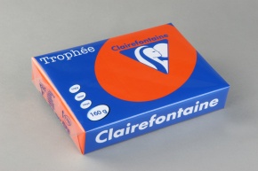 Másolópapír színes Clairefontaine Trophée A/4 160g intenzív lángvörös 250 ív/csomag