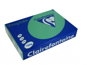 Másolópapír színes Clairefontaine Trophée A/4 160g intenzív sötétzöld 250 ív/csomag
