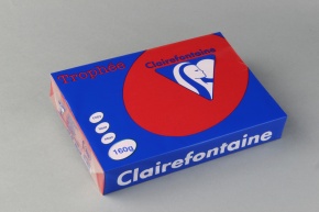 Másolópapír színes Clairefontaine Trophée A/4 160g intenzív vörös 250 ív/csomag