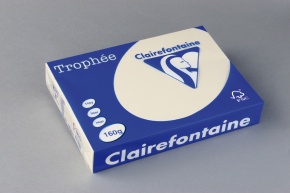 Másolópapír színes Clairefontaine Trophée A/4 160g pasztell krém 250 ív/csomag