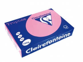 Másolópapír színes Clairefontaine Trophée A/4 160g vadrózsa 250 ív/csomag