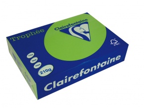Másolópapír színes Clairefontaine Trophée A/4 210g intenzív zöld 250 ív/csomag