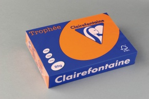 Másolópapír színes Clairefontaine Trophée A/4 80g intenzív narancssárga 500 ív/csomag