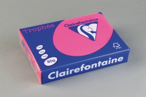 Másolópapír színes Clairefontaine Trophée A/4 80g intenzív rózsaszín 500 ív/csomag