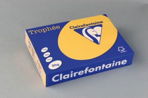Másolópapír színes Clairefontaine Trophée A/4 80g pasztell arany 500 ív/csomag