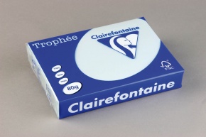 Másolópapír színes Clairefontaine Trophée A/4 80g pasztell halványkék 500 ív/csomag