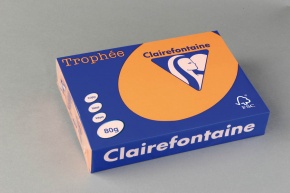 Másolópapír színes Clairefontaine Trophée A/4 80g pasztell narancssárga 500 ív/csomag