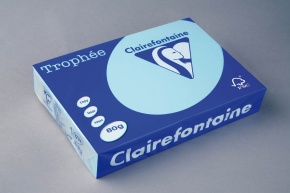Másolópapír színes Clairefontaine Trophée A/4 80g pasztellkék 500 ív/csomag