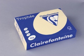 Másolópapír színes Clairefontaine Trophée A/4 80g pasztell sötétkrém 500 ív/csomag