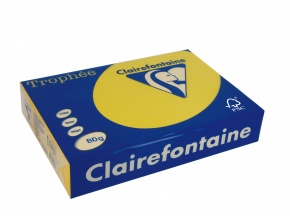 Másolópapír színes Clairefontaine Trophée A/4 80g intenzív napsárga 500 ív/csomag