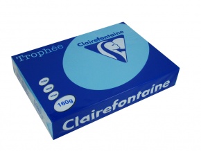 Másolópapír színes Clairefontaine Trophée A/4 160g intenzív királykék 250 ív/csomag
