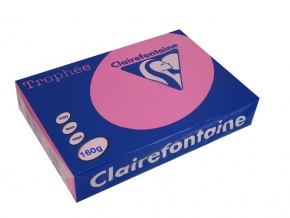 Másolópapír színes Clairefontaine Trophée A/4 160g intenzív rózsaszín 250 ív/csomag
