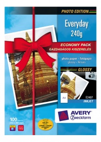 Fotópapír Avery Zweckform A/4 230g 100 lap/csomag tintasugaras magasfényű E2497
