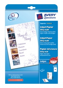 Fotópapír Avery Zweckform A/4 150g 25 lap/csomag tintasugaras matt 2599