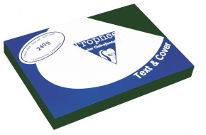 Karton bőrhatású Clairefontaine Text and Cover A/4 240g sötétzöld 100 ív/csomag